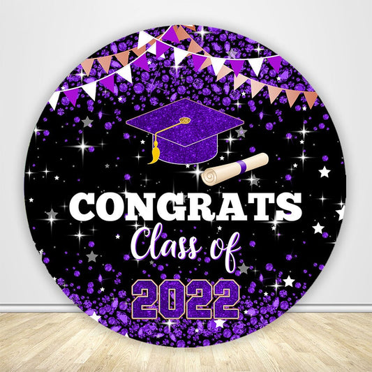 Congrats Class of 2022 Circle Backdrop Cover-ubackdrop
