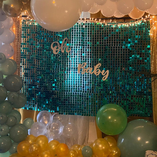 Lake Blue Shimmer Wall Panels ¨C Easy Setup Wedding/Event/Theme Party Decorations-ubackdrop