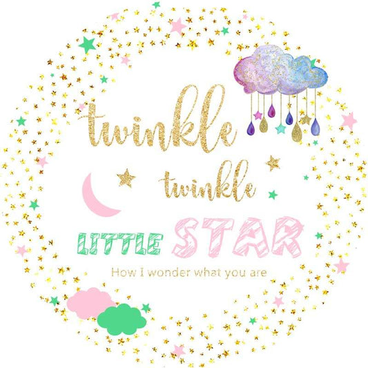 Twinkle Twinkle Little Star Round Backdrop-ubackdrop