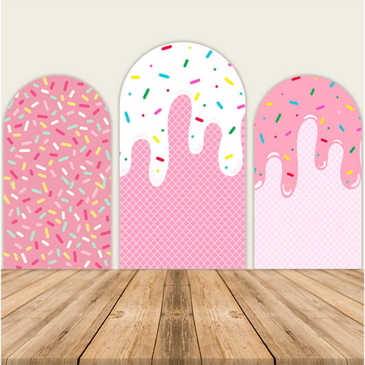 Candy Theme Birthday Party Decoration Chiara Backdrop Arched Wall Covers ONLY-ubackdrop