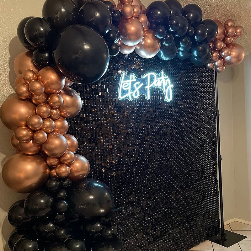 Black Shimmer Wall Panels ¨C Easy Setup Wedding/Event/Theme Party Decorations-ubackdrop